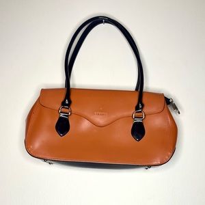 Parnice Orange Faux Leather Purse